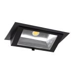 LED Downlight Wallwasher Wally Maxi Black 46W 6050lm 70x75D - 830 Warm White - 238x145mm