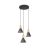 Emibig Pendant Rosa Steel Black | Suitable for 3x E27 - Max 15W