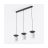 Emibig Pendant Ego Steel Grey | Suitable for 3x E14 - Max 10W