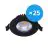Multipack 25x Noxion LED Adjustable Slim Spot Black Round 6W 550lm 60D - 927 Extra Warm White | 85mm - IP54 - Dimmable - Best Colour Rendering