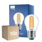 Multipack 10x Philips MASTER LED Candle Ultra Efficient E27 Ball Clear 2.3W 485lm - 827 Extra Warm White | Replaces 40W